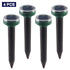 Solar Powered Ultrasonic Sonic Mouse Mole Pest Rodent Repeller Repellent Yard LED Light Repeller Outdoor Lamp Yard Garden 4pcs