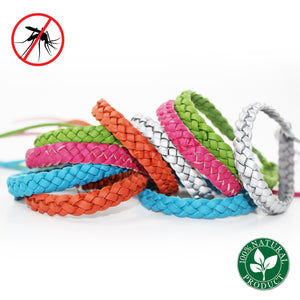 Mosquito Repellent Leather Bracelet color variations