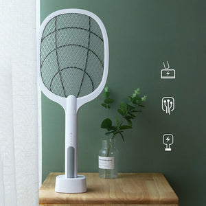 3000V Electric Mosquito Swatter Killer Racket 1200mAh USB Rechargeable With UV Lamp Mosquito Insect Fly Kill Trap Bug Zapper